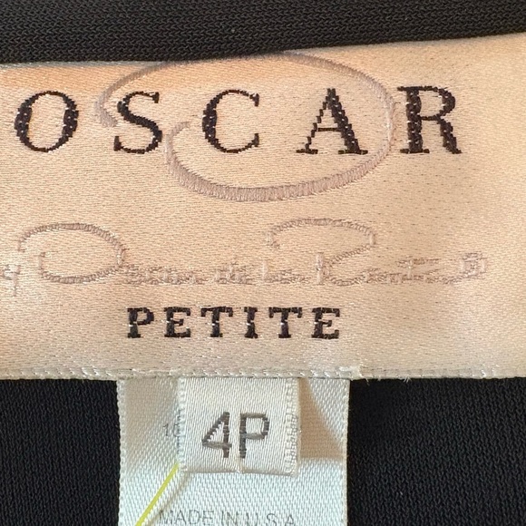 Oscar de la Renta Black tie front Petite Cardigan - Picture 7 of 10